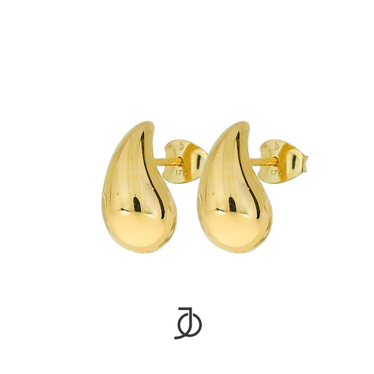 JO Small Gold Drop Stud 17k