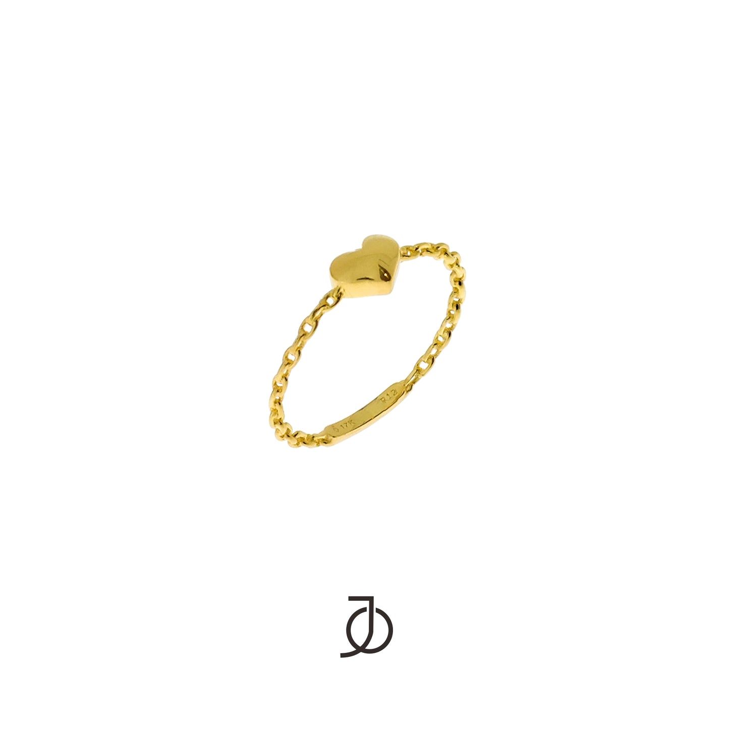 JO Heart Link Ring 17k