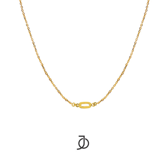 Jo Custom Horizontal Alphabet Thin Chain 17k