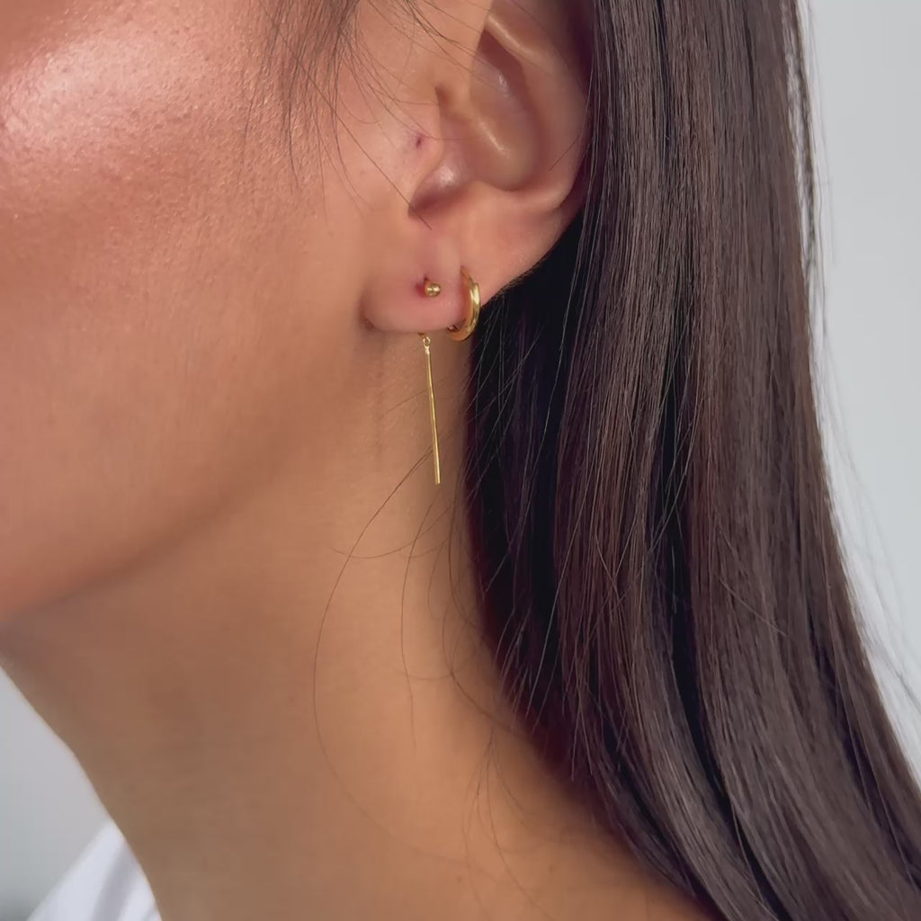 JO Mini Ball Dangling Bar Earring