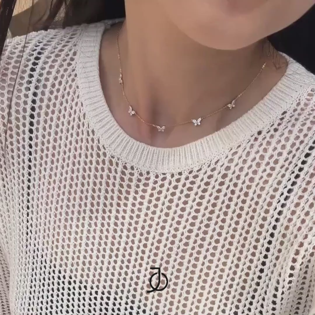 JO 5 Marquise Butterfly Necklace