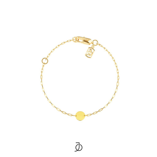 Jo Small Disc With Mini Paper Clip Anklet 17k