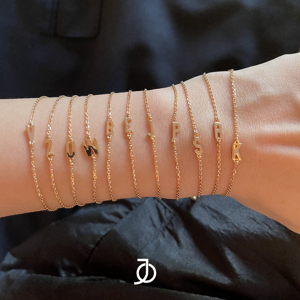 JO Horizontal Alphabet Bracelet