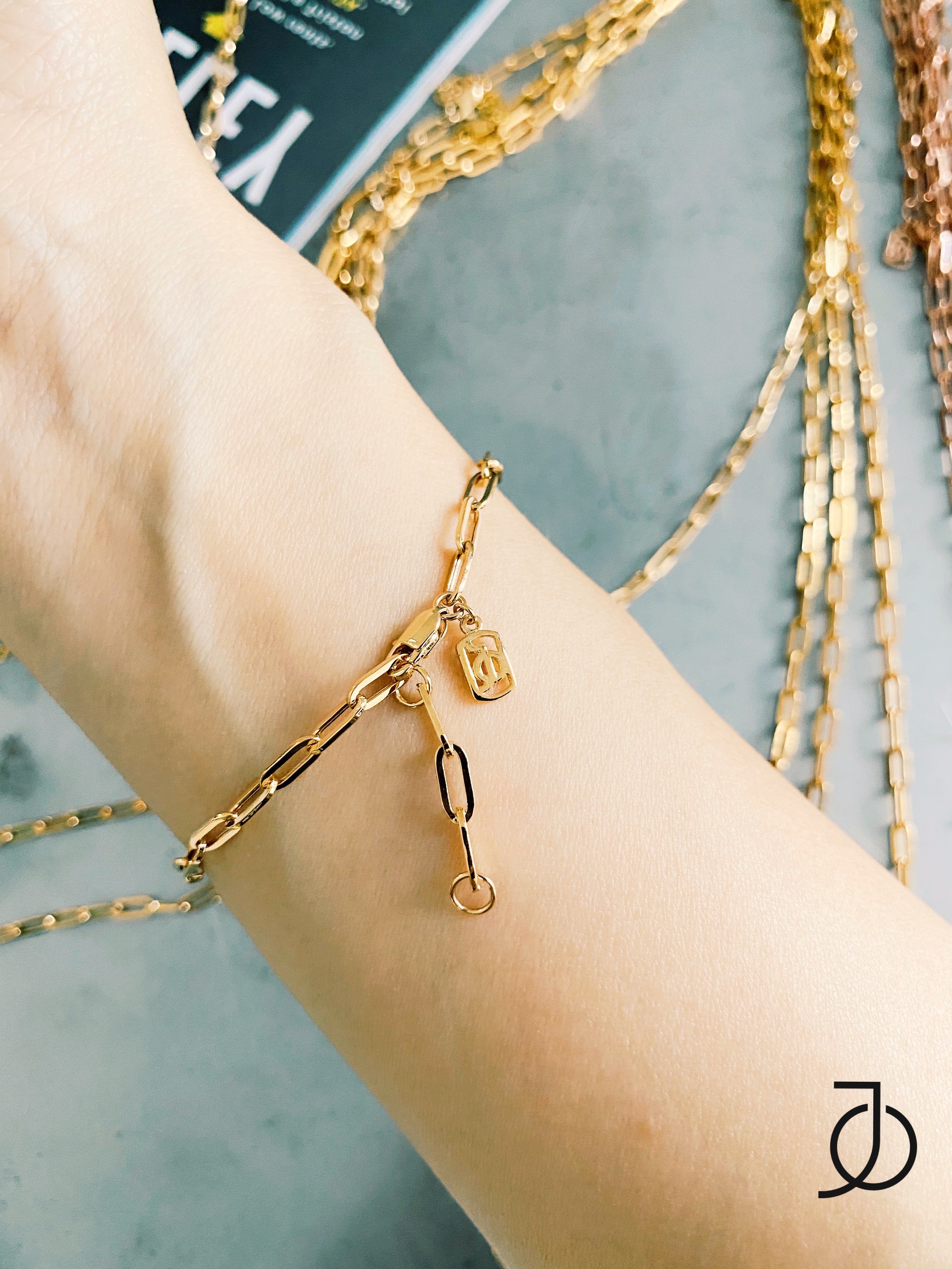 JO Paper Clip Bracelet