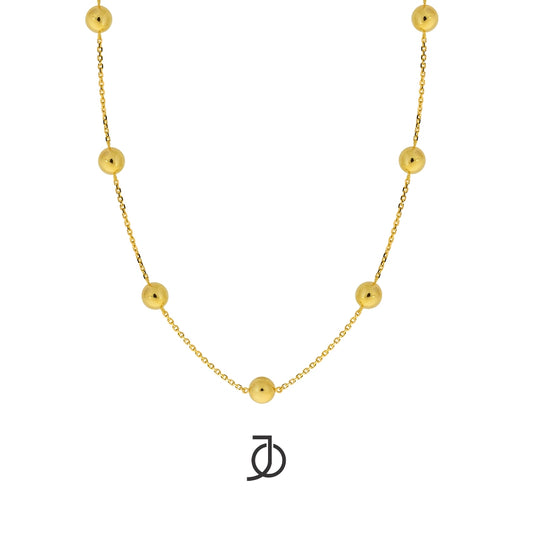 JO Gold Ball By The Yard Chain Necklace 17K