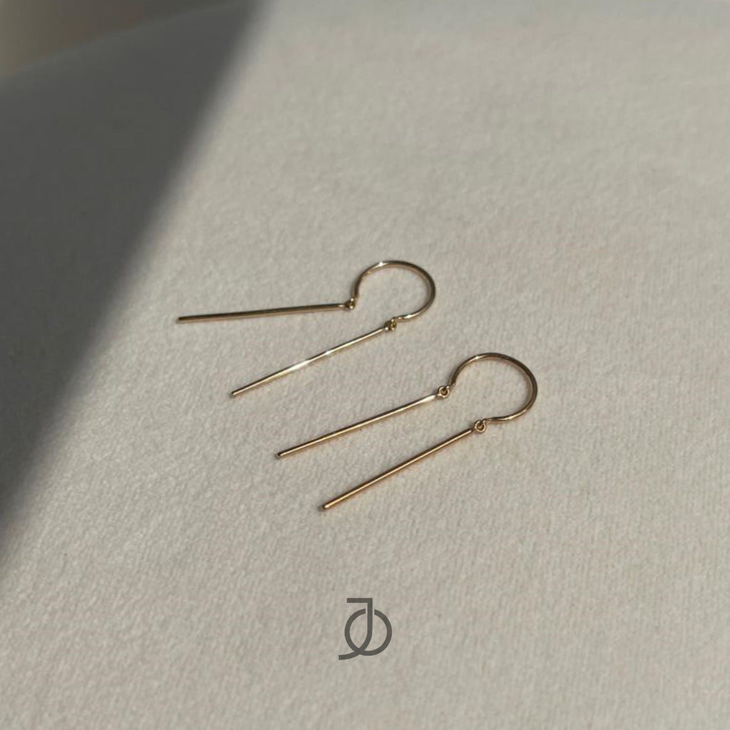 JO Double Thin Bar Earrings