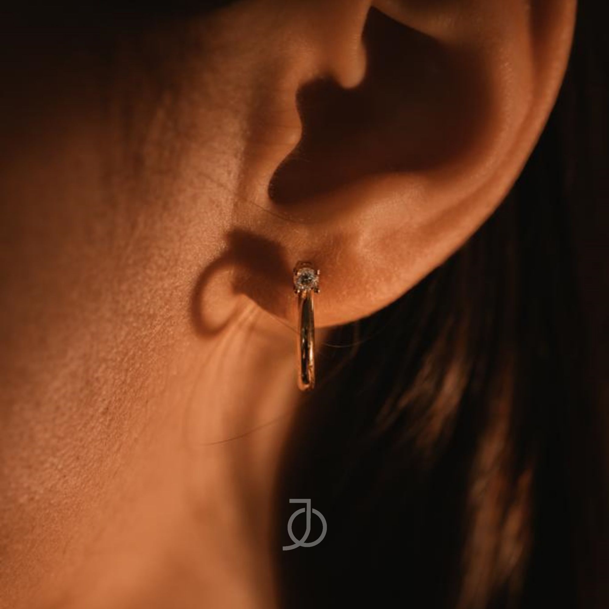 JO Floating Diamond Hoops