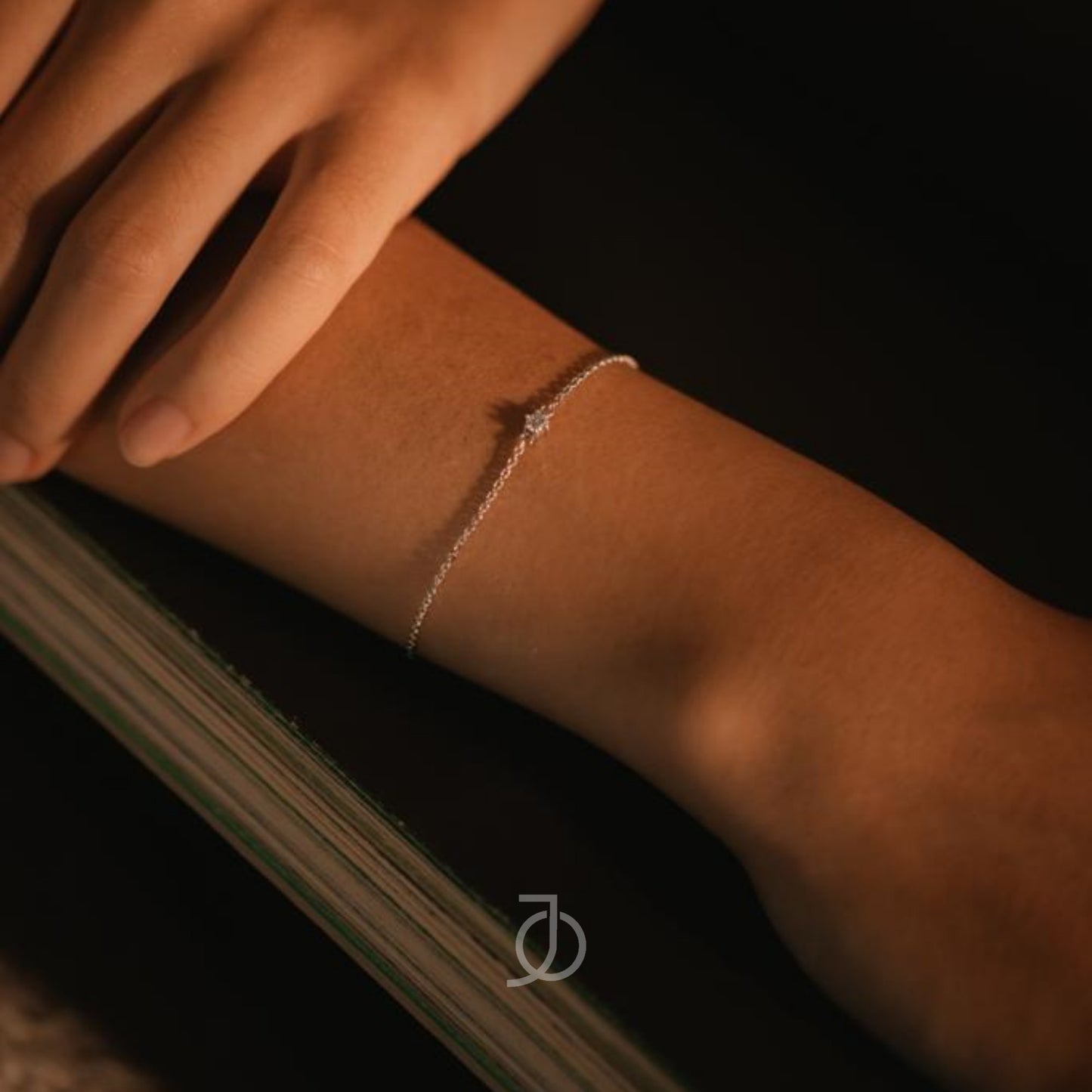 JO Mini Diamond Solitaire Thin Bracelet