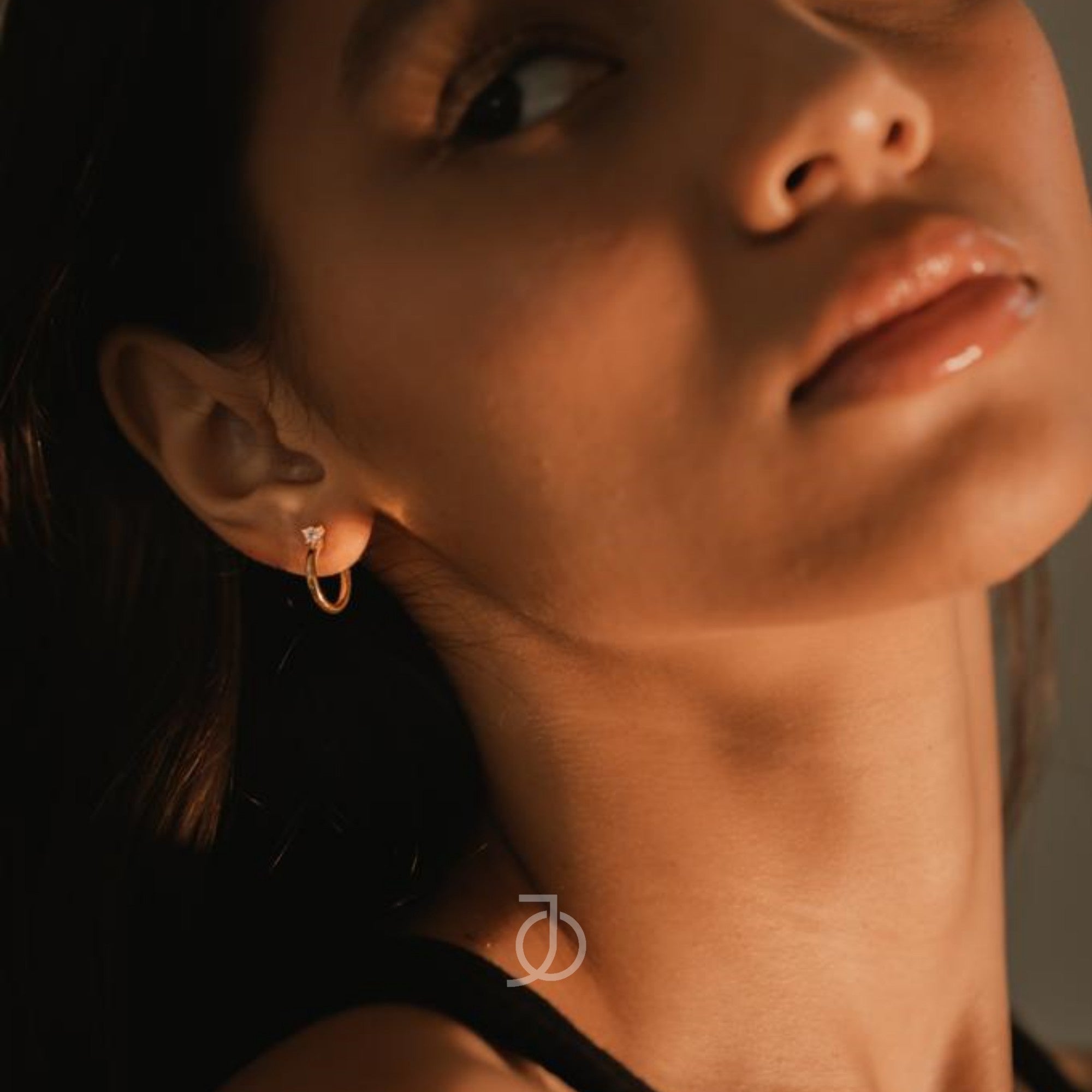 JO Floating Diamond Hoops