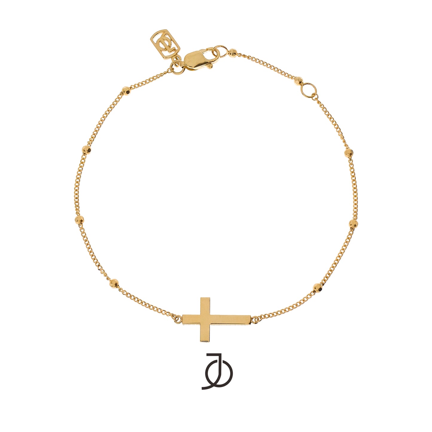 JO CROSS WITH GOLD BALL BRACELET